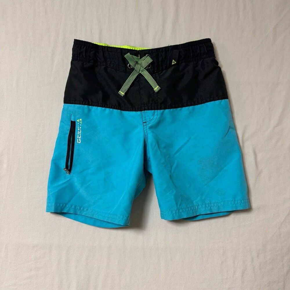 Swim Trunks Shorts Bathingsuit Boys XS 5-6 Drawstring Beach Summer Gerry Blue